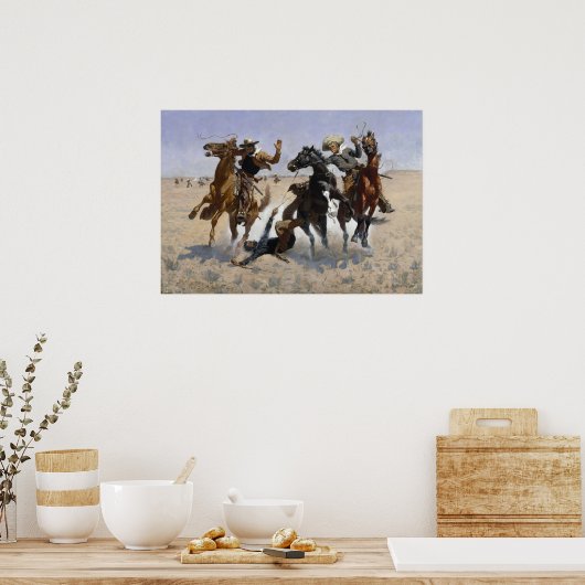 Frederic Remington / Comrade bijwonen Poster (Keuken)