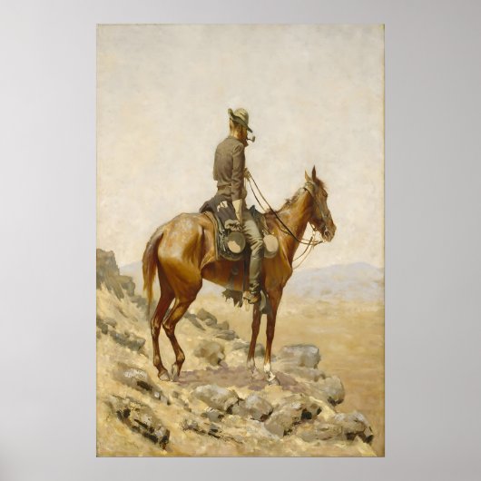 Frederic Remington Cowboy Schilderij Westerse Kuns Poster (Voorkant)