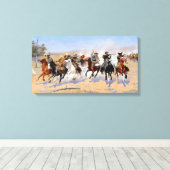 Frederic Remington Dash voor de Timber Canvas Afdruk (Insitu (Houten vloer))