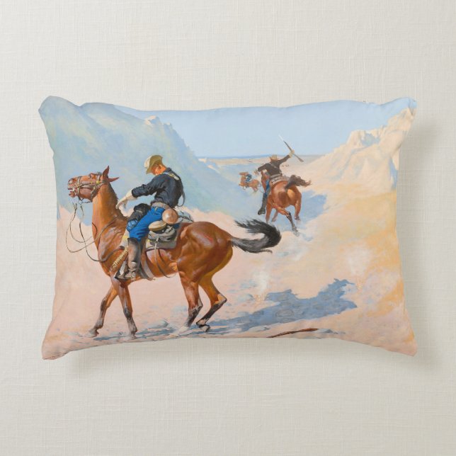 Frederic Remington - de Advance-Guard of de Mil Accent Kussen (Voorkant)