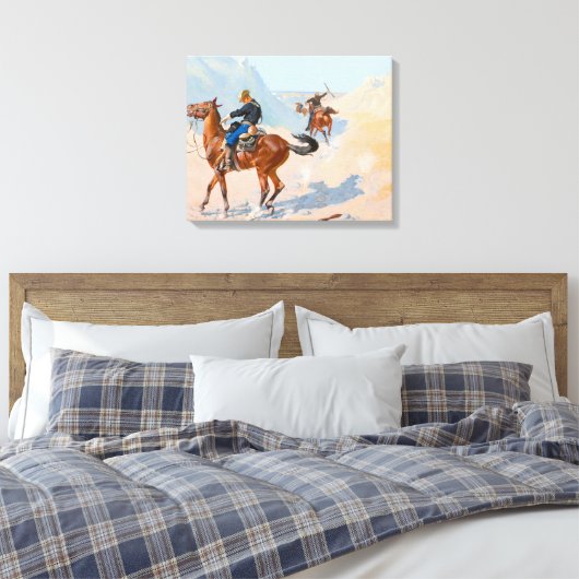 Frederic Remington - de Advance-Guard of de Mil Canvas Afdruk (Insitu (Slaapkamer))