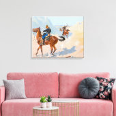 Frederic Remington - de Advance-Guard of de Mil Canvas Afdruk (Insitu (Woonkamer))