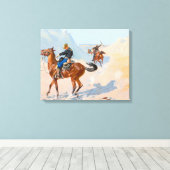 Frederic Remington - de Advance-Guard of de Mil Canvas Afdruk (Insitu (Houten vloer))
