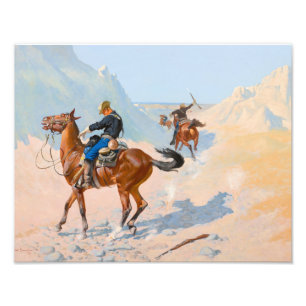 Frederic Remington - de Advance-Guard of de Mil Foto Afdruk