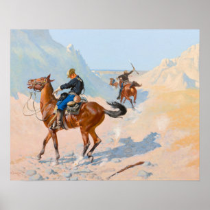 Frederic Remington - de Advance-Guard of de Mil Poster