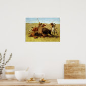 Frederic Remington de Buffalo Hunt Poster (Keuken)