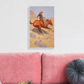 Frederic Remington - De Cowboy Canvas Afdruk (Insitu (Woonkamer))