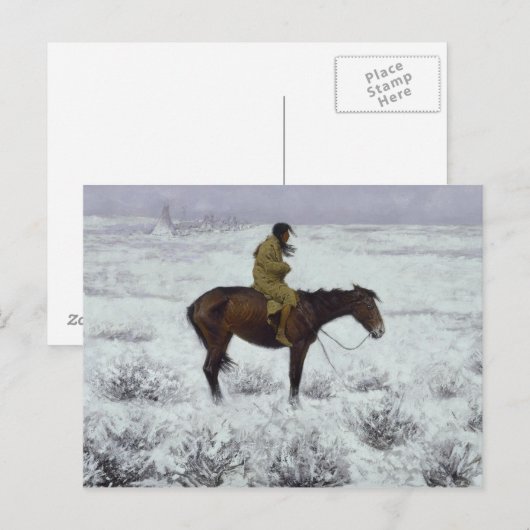 Frederic Remington - De Herd Boy Briefkaart (Voorkant / Achterkant)