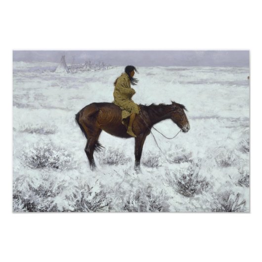 Frederic Remington - De Herd Boy Foto Afdruk (Voorkant)