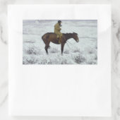 Frederic Remington - De Herd Boy Rechthoekige Sticker (Tas)