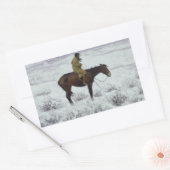 Frederic Remington - De Herd Boy Rechthoekige Sticker (Envelop)