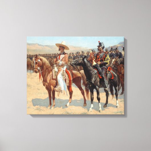 Frederic Remington - De Mexicaanse Majoor Canvas Afdruk (Voorkant)