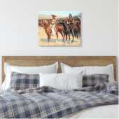 Frederic Remington - De Mexicaanse Majoor Canvas Afdruk (Insitu (Slaapkamer))