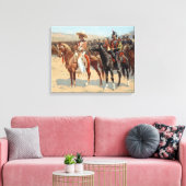 Frederic Remington - De Mexicaanse Majoor Canvas Afdruk (Insitu (Woonkamer))