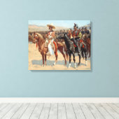 Frederic Remington - De Mexicaanse Majoor Canvas Afdruk (Insitu (Houten vloer))