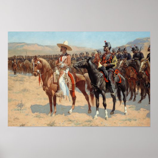 Frederic Remington - De Mexicaanse Majoor Poster (Voorkant)