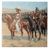 Frederic Remington - De Mexicaanse Majoor Tegeltje (Voorkant)