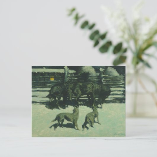 Frederic Remington - De oproep tot hulp Briefkaart (Staand voorkant)