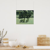Frederic Remington - De oproep tot hulp Poster (Keuken)