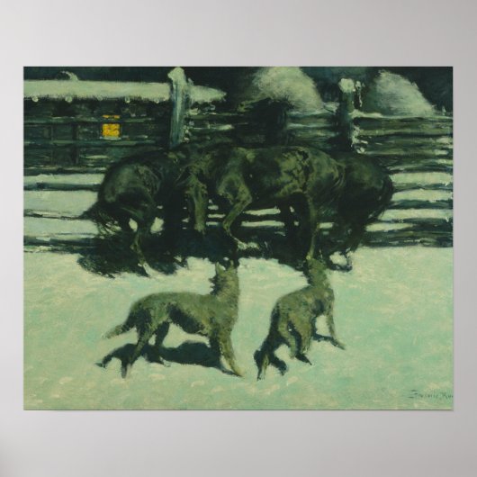 Frederic Remington - De oproep tot hulp Poster (Voorkant)
