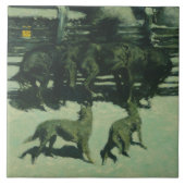 Frederic Remington - De oproep tot hulp Tegeltje (Voorkant)