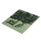 Frederic Remington - De oproep tot hulp Tegeltje (Zijkant)