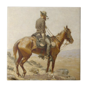 Frederic Remington - De Uitkijk Tegeltje