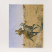 Frederic Remington De vlucht 1895 Legpuzzel (Verticaal)