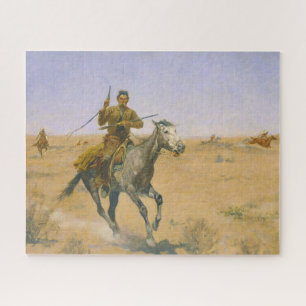 Frederic Remington De vlucht 1895 Legpuzzel