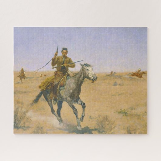 Frederic Remington De vlucht 1895 Legpuzzel (Horizontaal)