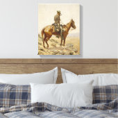Frederic Remington - De zoektocht Canvas Afdruk (Insitu (Slaapkamer))