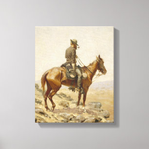 Frederic Remington - De zoektocht Canvas Afdruk