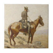 Frederic Remington - De zoektocht Tegeltje (Voorkant)