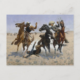 Frederic Remington - een complot aandoen Briefkaart