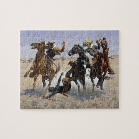 Frederic Remington - een complot aandoen Legpuzzel (Horizontaal)