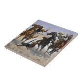 Frederic Remington - een complot aandoen Tegeltje (Zijkant)