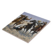 Frederic Remington - een complot aandoen Tegeltje (Zijkant)