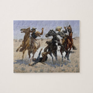 Frederic Remington - Een kameraad helpen Legpuzzel