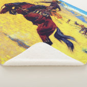 Frederic Remington Een Koude Dag In De Weide Sherpa Deken (3/4)