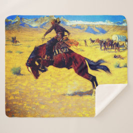 Frederic Remington Een Koude Dag In De Weide Sherpa Deken