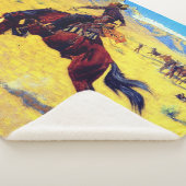 Frederic Remington Een Koude Dag In De Weide Sherpa Deken (3/4)