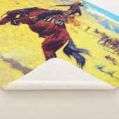 Frederic Remington Een Koude Dag In De Weide Sherpa Deken (3/4)