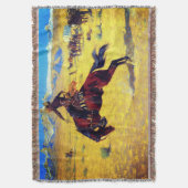 Frederic Remington Een koude ochtend in de weide Deken (Voorkant Verticaal)