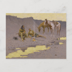 Frederic Remington - Een nieuwjaar op de Cimarron Feestdagenkaart