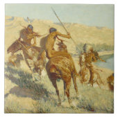 Frederic Remington - Episode van het Pistool Buffa Tegeltje (Voorkant)