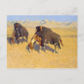 Frederic Remington - Indiërs simuleren Buffalo Briefkaart (Voorkant)