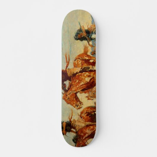 Frederic Remington is de buffelloper (1909) Persoonlijk Skateboard (Voorkant)