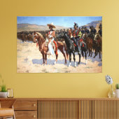 Frederic Remington is de Mexicaanse majoor (1889) Canvas Afdruk (Insitu (Woonkamer))