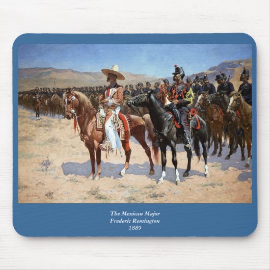 Frederic Remington is de Mexicaanse majoor (1889) Muismat (Voorkant)