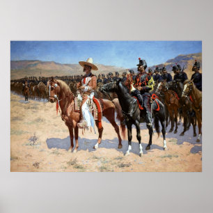 Frederic Remington is de Mexicaanse majoor (1889) Poster